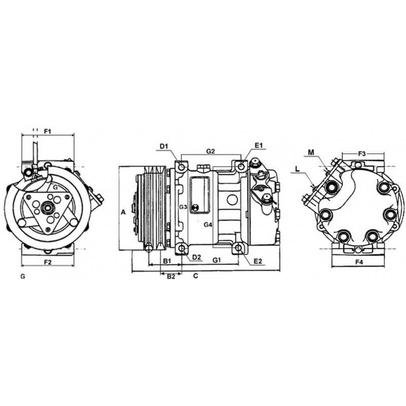 AC compressor replacing 504384698 / 504014391 / 4472207850