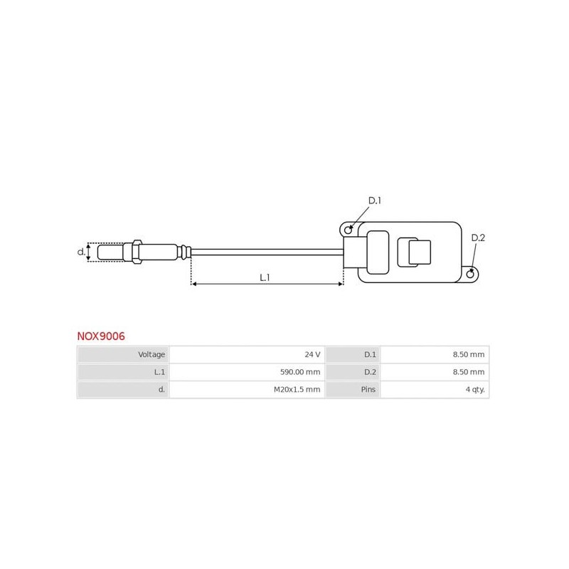 Capteur NOX remplace 5WK97329A / A0101531428 / A1137329A