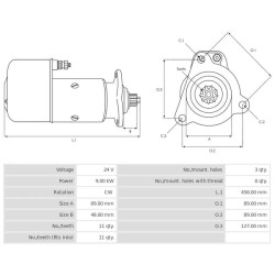 Anlasser ersetzt 0001510014 / 0001510017 / 0986011590