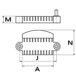 Rectificador para alternador Bosch 0120340001 / 0120340002