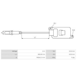 Sensore NOX sostituisce 5WK96621J / 758713005 / 5WK96621K Sensore NOX sostituisce 5WK96621J / 758713005 / 5WK96621K