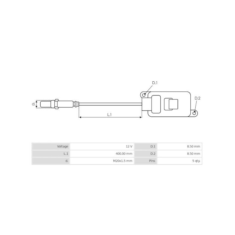 Capteur NOX remplace 5WK96621J / 758713005 / 5WK96621K
