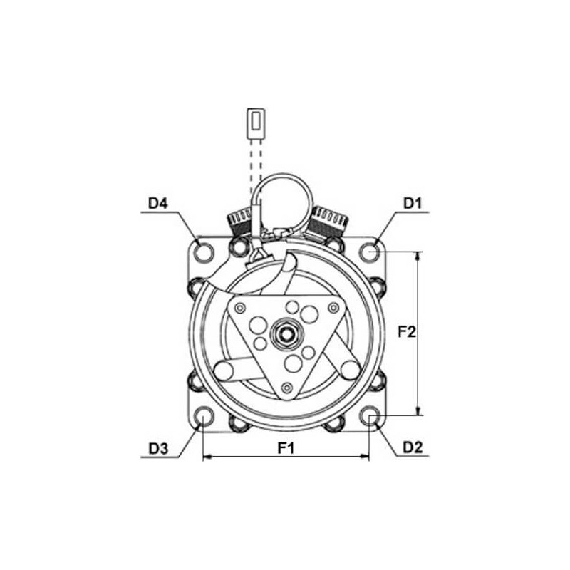 Compresseur de climatisation remplace SD7V16-1243 / DAC8600065 / 9642800780