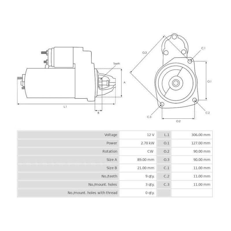 Anlasser ersetzt 0001354111 / 10455333 / 10461605