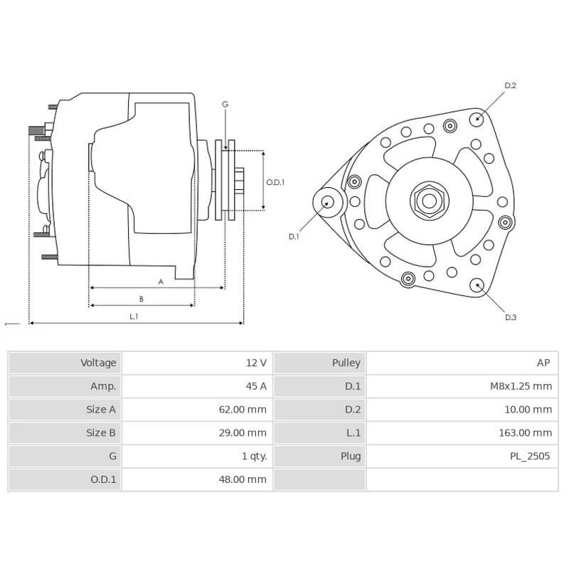 Lichtmaschine ersetzt A7TCA077AM / A7TA3577 / 1C010-64010