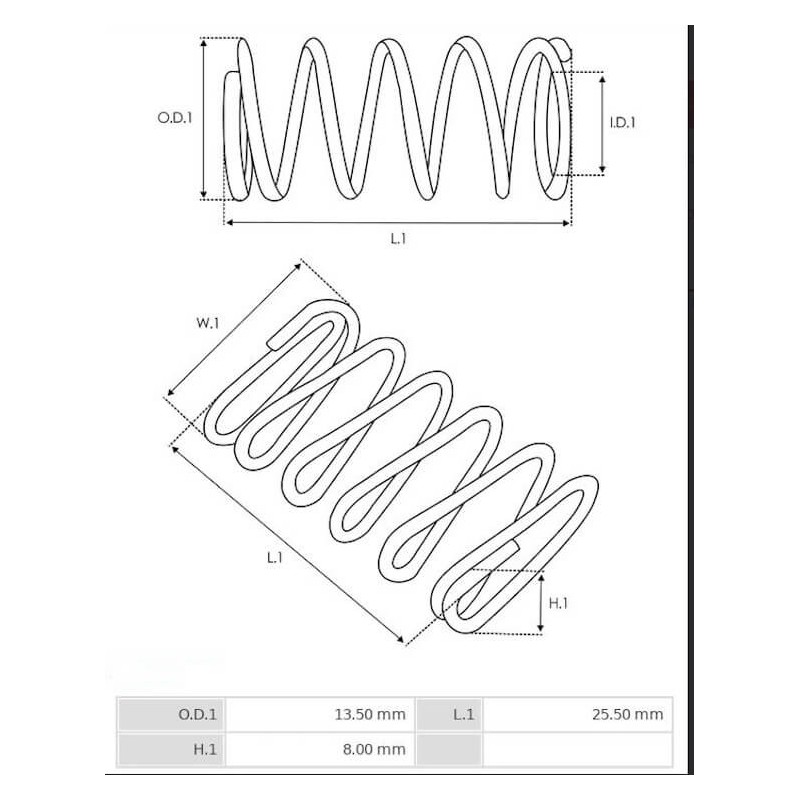 Resorte para escobillas de arranque Hitachi S13-100 / S13-101 / S13-102