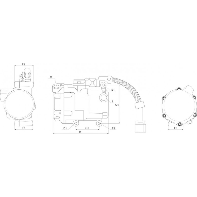 AC compressor replacing 88370-47033 / 88370-47032