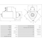 Anlasser ersetzt 8941702050 / 8941702051 / 8941702052 für TCM Gabelstapler