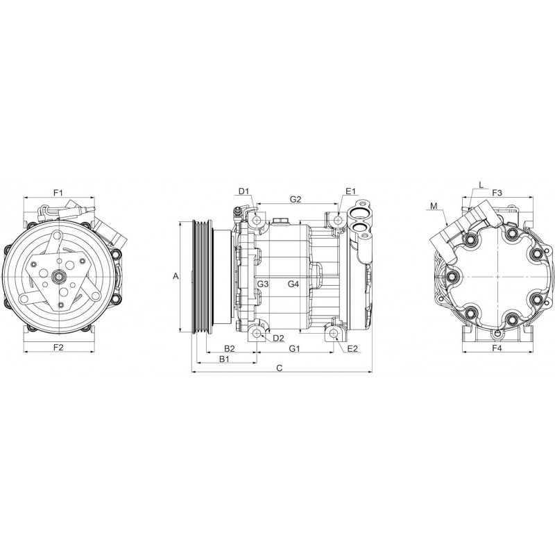 Klima-Kompressor ersetzt BFD1-61-450 / BFD1-61-450A