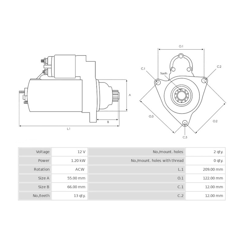 Starter replacing 228000-3220 / 28100-74130 / 28100-74280