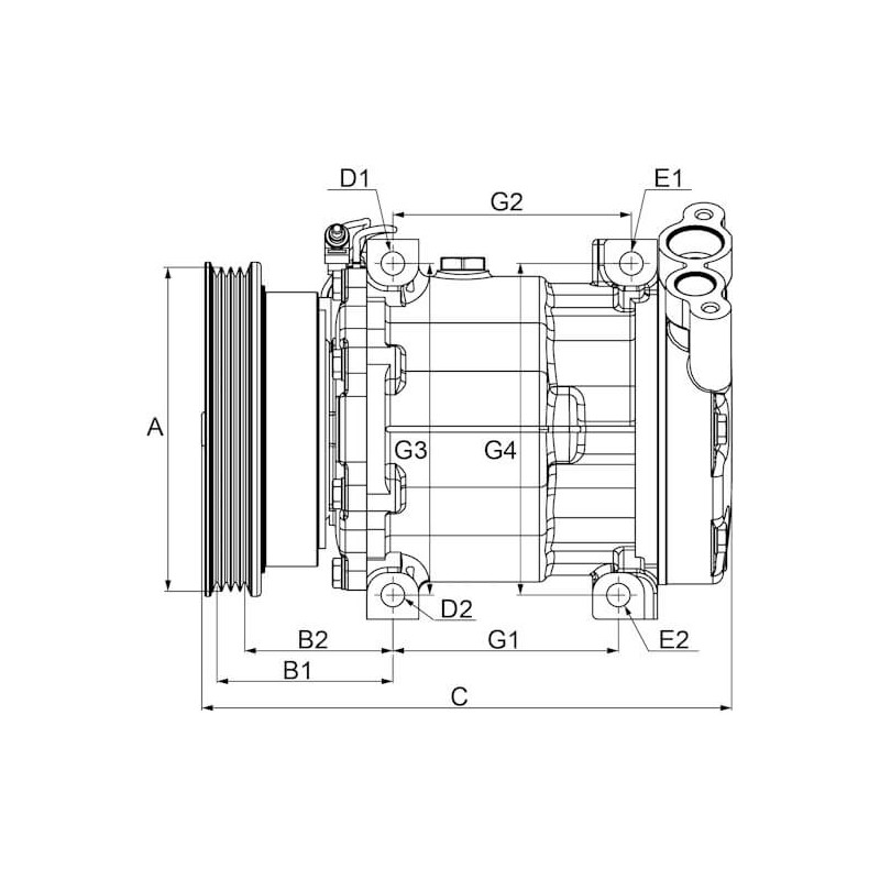 Compressore dell'aria condizionata si sostituisce 93193972 / 6854093 / 5E5275900