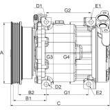 AC compressor replacing 4472807950 / 447280-7950