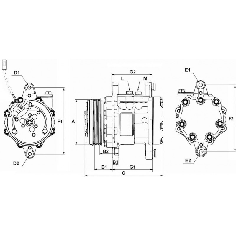 AC compressor replacing 92600-JP01C / 92600JP00C