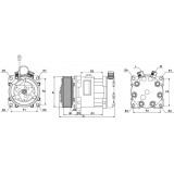 AC compressor replacing VPBLUH 19D629 CE / 64529295050 / 64526826879