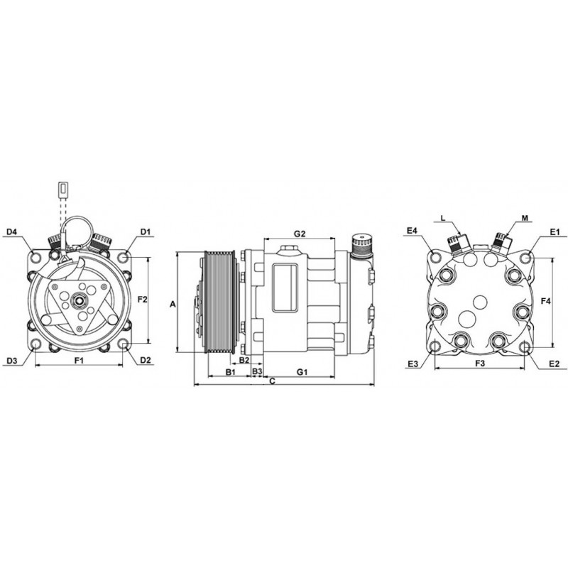 Compressore dell'aria condizionata si sostituisce VPBLUH 19D629 CE / 64529295050 / 64526826879