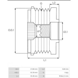 Poleas INA F-551623.01 / F-551623.02 / F-551623.06