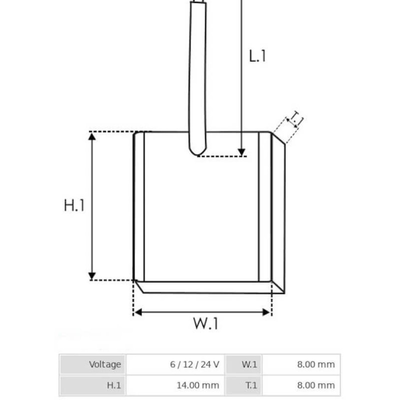 Juego de escobillas universel para machine outils 6 / 12 / 24 voltios