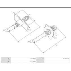 Contacto de solenoide para motor de arranque Bosch 0001107037 / 0001108415