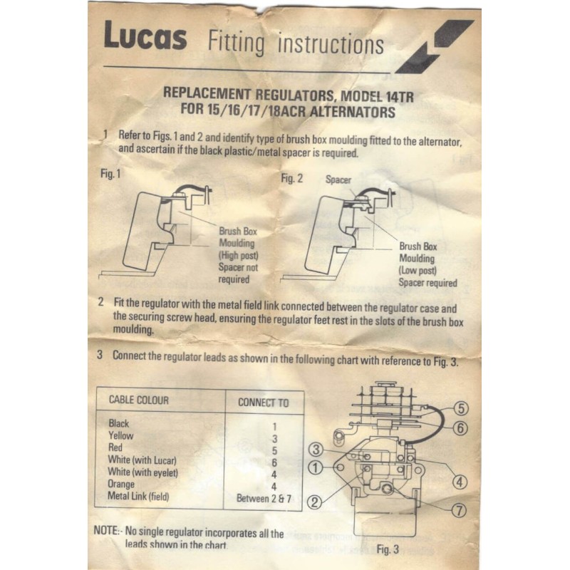 Regulador para alternador Lucas 23680A / 23680D / 23686A / 23686B