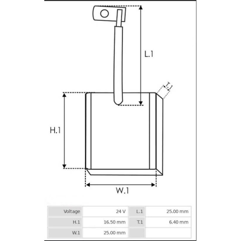 Set di spazzole  per motorino di avviamento bosch 0001231002 / 0001231003