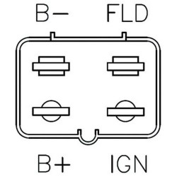 Regulador para alternador Motorola 8AL2006F / 8AL2007F / 8AL2008K