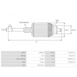 Armature for starter Bosch 0001109014 / 0001109015 / 0001109018