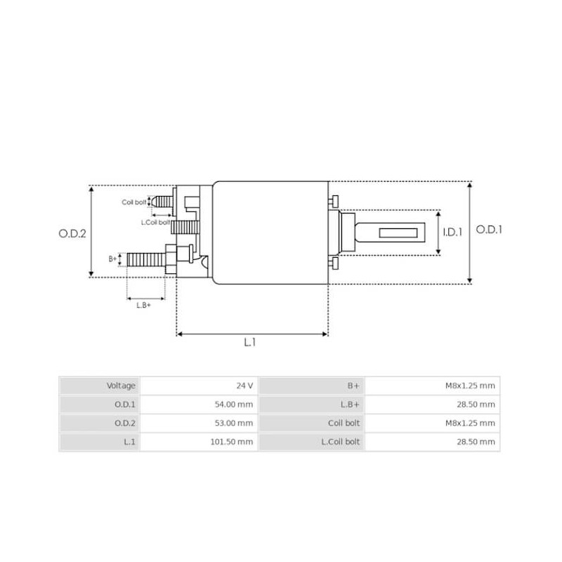 Solenoid for starter SAWAFUJI ST39004