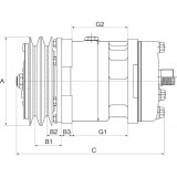 Compresseur de climatisation remplace SD7H15-4435 / 75R89424