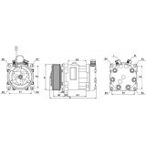 Compresseur de climatisation remplace SD7H15-4309