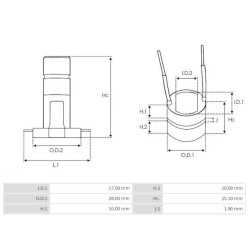 Anillo colector para alternador Bosch 0120300510 / 0120300511 / 0120300512