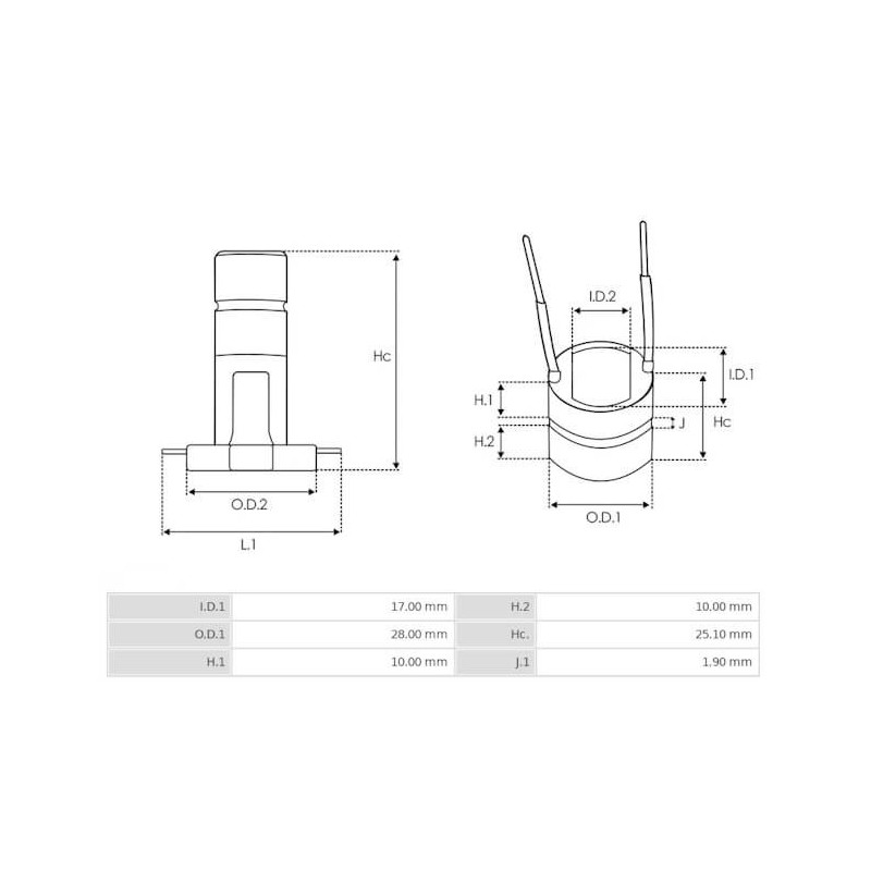 Collettore ad Anelli per alternatore Bosch 0120300510 / 0120300511 / 0120300512