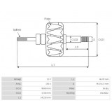 Rotor per alternatore Mitsubishi A002TX0191 / A002TX2081