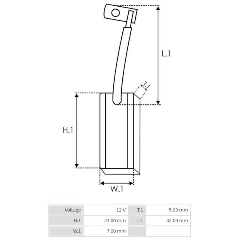 Kohlensatz für lichtmaschine Mitsubishi A001T03191 / A001T03292 / A001TA177