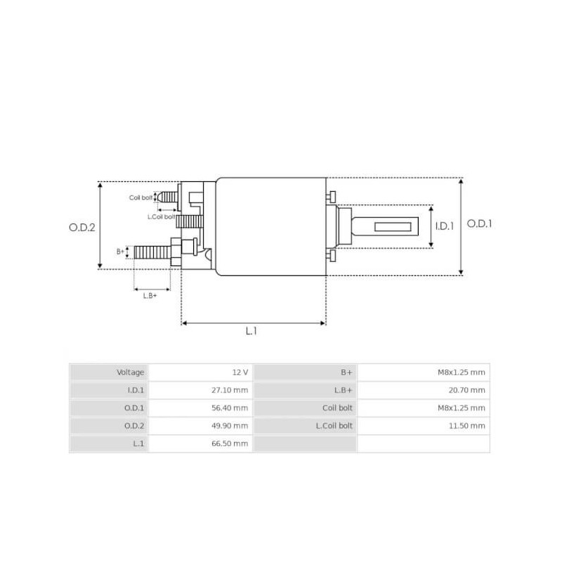 Contactoeur  para motor de arranque Bosch 0001107003 / 0001107004 / 0001107008