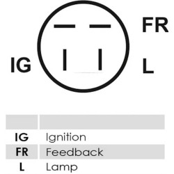 Regulador para alternador Denso 100211-7320 / 100211-8610 / 100211-8611
