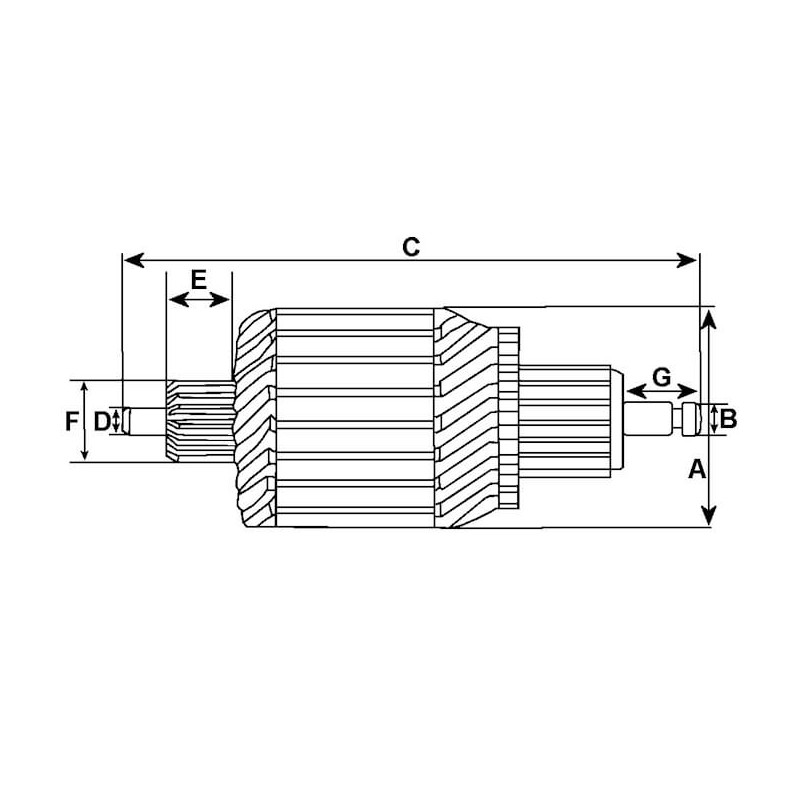 Anker für anlasser Bosch 0001138001 / 0001138003 / 0001138013