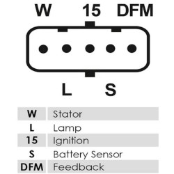Alternatore sostituisce 0124655277/ 0124655278 / 0124655307
