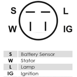 Regulador para alternador Hitachi LR170-419 / LR170-419B /  LR170- 420