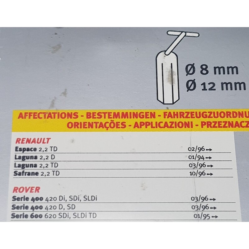 Juego de 2 bujías de precuñantamiento para Laguna / Safrane / Rover 400