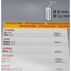 Juego de 2 bujías de precuñantamiento para AX / 106 / 309 / Samara