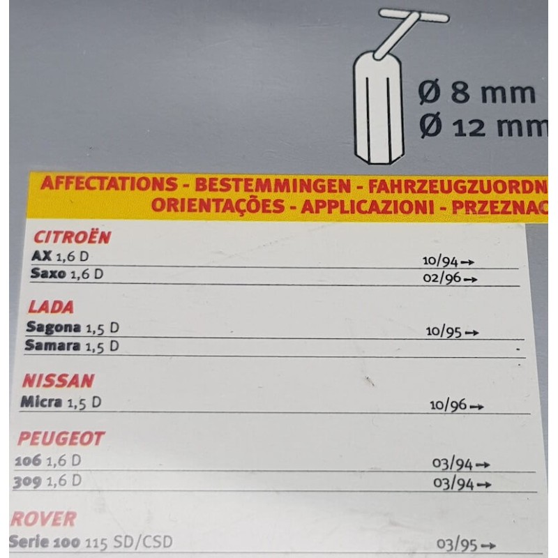 Juego de 2 bujías de precuñantamiento para AX / 106 / 309 / Samara