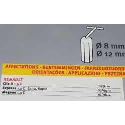 Juego de 2 bujías de precuñantamiento para Clio II / Express / Megane