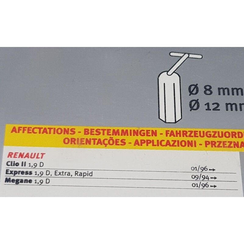 Juego de 2 bujías de precuñantamiento para Clio II / Express / Megane