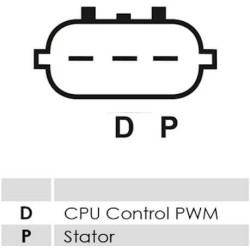 Regulador para alternador Mitsubishi A002TJ0391 / A002TJ0391A / A002TJ0391B