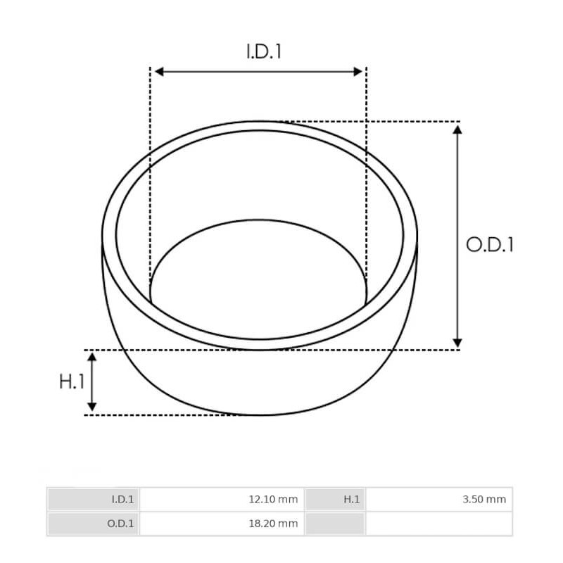 Butée pour démarreur Ford 1S4U11000AA / 1S4U11000AB / 1S7U11000AA