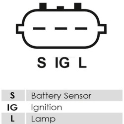 Alternatore equivalente 101211-8580 / 101211-3860 / 101211-8700 / 27060-78203-71