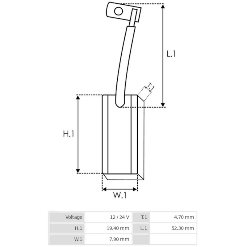 Brush set for alternator Bosch 0120468083 / 0120468084 / 0120468085