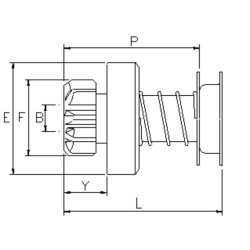 Bendix para arranque Paris-rhone D11E101 / D11E43 / D11E57 / D11E87