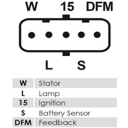 Alternatore sostituisce 0124555003 / 0124555040 / 0124555041