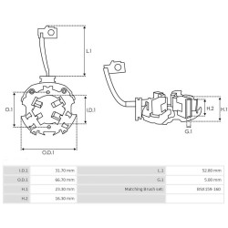 portaescobillas para motor de arranque  Bosch 0001108406  / 0001108420 / 0001108421
